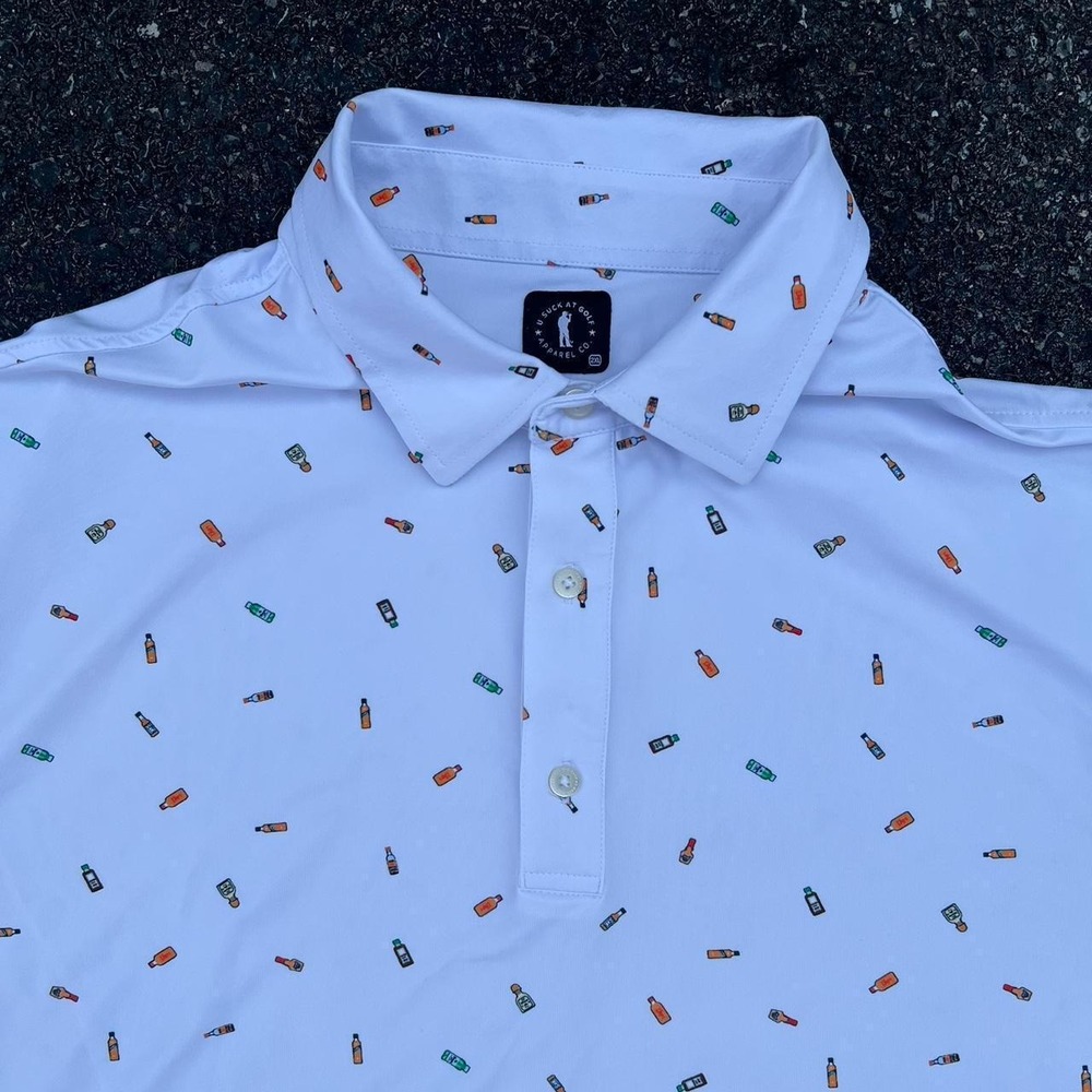 U suck at Golf AOP Polo Golf Shirt size 2XL